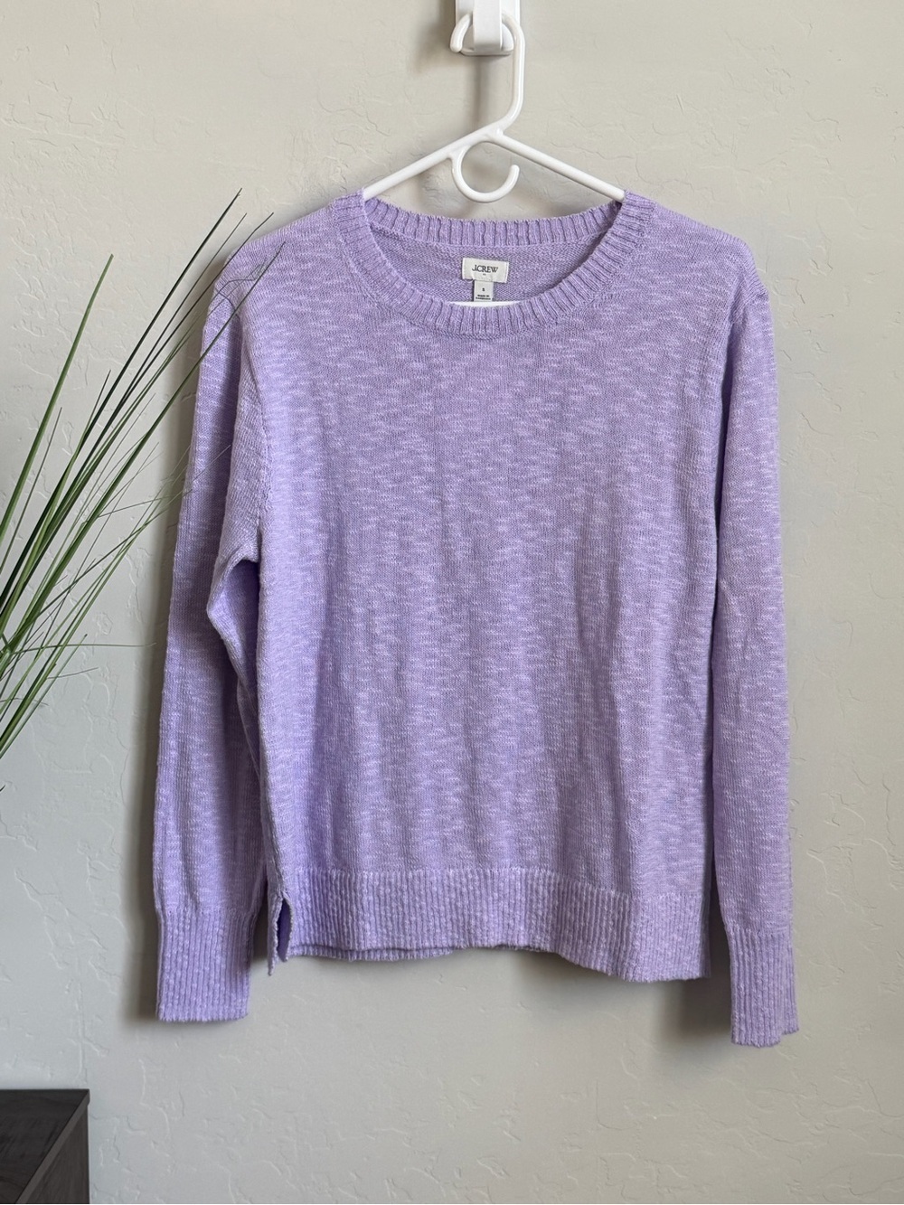 J.Crew Factory Lightweight Crewneck Sweater Lavender Heather Size Small NWT